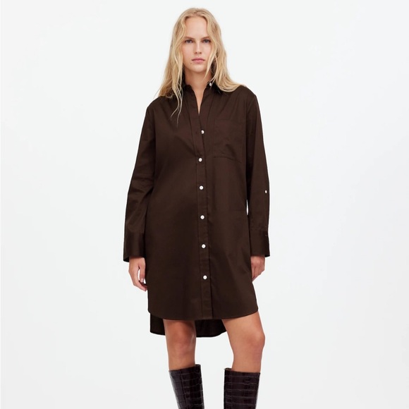 Madewell Dresses & Skirts - Madewell Y-Neck Relaxed Shirtdress in Dark Carob